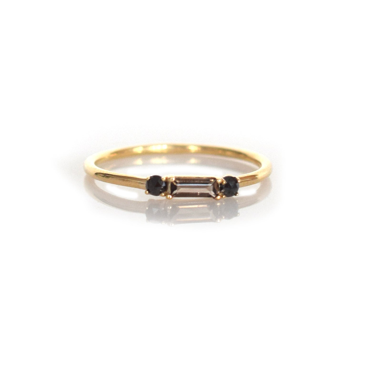 Three Stone Baguette Diamond Stackable Ring | Jewelry by Johan - Jewelry by  Johan